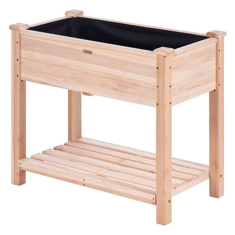 Koka paaugstinātā dārza dobe 86 × 46 × 76 cm ziediem, dārzeņiem un garšaugiem