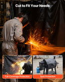 VEVOR metināšanas segas rullis 45,7 × 1,5 m, ar silikonu pārklāta stiklašķiedras metināšanas sega, karstumizturība līdz 982 °C, liesmu slāpējošs un ugunsdrošs izolācijas paklāja rullis