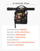 VEVOR instrumentu soma ar jostu, 14 kabatas, profesionāla instrumentu jostas soma vīriešiem, izturīga noņemama un regulējama darba soma elektriķiem, galdniekiem un būvniecībai, regulējams viduklis 83–127 cm