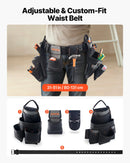 VEVOR instrumentu josta ar 18 kabatām, profesionāla instrumentu soma vīriešiem, izturīga regulējama darba josta ar noņemamu somu elektriķiem, galdniekiem un būvniecībai, darba priekšauta organizators, regulējama 80–131 cm