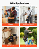 VEVOR instrumentu josta ar 18 kabatām, profesionāla instrumentu soma vīriešiem, izturīga regulējama darba josta ar noņemamu somu elektriķiem, galdniekiem un būvniecībai, darba priekšauta organizators, regulējama 80–131 cm