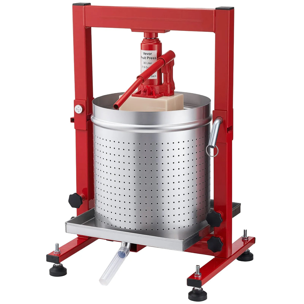 VEVOR Hydraulic Fruit and Wine Press 30 L, Stainless Steel, with 2 Filter Bags