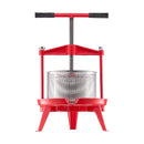 Manuāla augļu vīna spiede 9 litri, nerūsējošā tērauda korpuss, vertikāla, profesionālai vīna gatavošanai