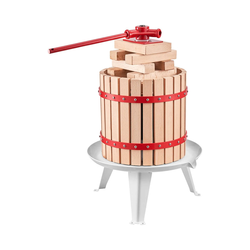 Manuāla augļu vīna spiede 12 litri, koka grozs, vīna ražošanai