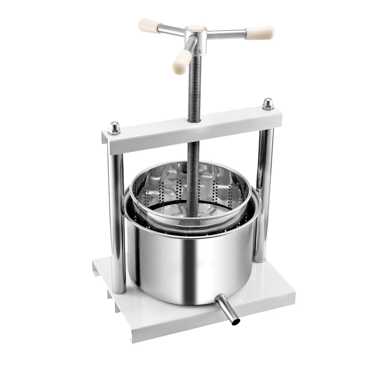 VEVOR Manual Fruit and Wine Press 5 L, Stainless Steel Basket