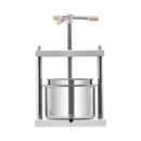 Manuāla augļu vīna spiede 5 litri, nerūsējošā tērauda korpuss, vertikāla, profesionālai vīna gatavošanai