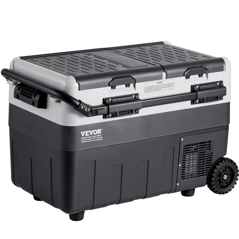 50L VEVOR pārnēsājams auto ledusskapis/saldētavas kompresors, divas zonas