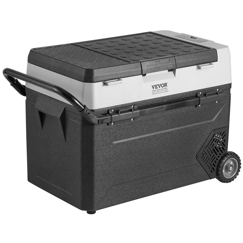60L VEVOR pārnēsājams auto ledusskapis/saldētavas kompresors, divas zonas