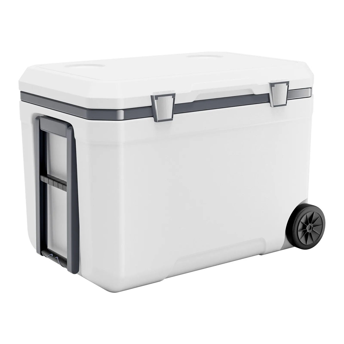 VEVOR 43 L Portable Cooler with Wheels, Thermally Insulated Ice Chest with Long Ice Retention, Durable Handles and Cup Holders, Lightweight Body, Ideal for Family Picnics and Long Trips