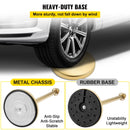 VEVOR barjeras stabi 8 gab., rindas organizēšanas sistēma ar 1,5 m sarkanu samta virvi, zelta krāsas stabi ar betona un metāla pamatni, viegli savienojama konstrukcija