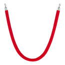 VEVOR samta virves 4 gab., 1,5 m sarkanas barjeras virves ar sudraba āķiem, piemērotas rindas organizēšanai, sarkanā paklāja pasākumiem, kinoteātriem, atklāšanām, viesnīcām un ballītēm