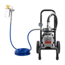 VEVOR bezgaisa membrānas krāsas smidzinātājs, 1100 W ratiņu tipa smidzinātājs, 151,7 bar augstspiediens, ar pagarinājuma stieni, tīrīšanas adatu un suku, piemērots iekštelpu un āra krāsošanai - ZEMLETES.LV