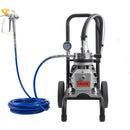 VEVOR bezgaisa membrānas krāsas smidzinātājs 1500 W, ratiņu tipa krāsošanas iekārta ar 2800 PSI augstu spiedienu, pagarinātāju, tīrīšanas adatu un birsti, iekšdarbiem un ārdarbiem
