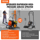 Ratiņu tipa bezgaisa krāsošanas aparāts ar diafragmas mehānismu, 900 W