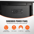 VEVOR Akvārija statīvs 151 l, tērauds un MDF, ar skapīti un elektrobloku, melns, 152 kg slodze