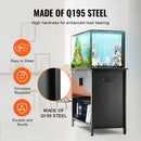 VEVOR Akvārija statīvs 151 l, tērauds un MDF, ar skapīti un elektrobloku, melns, 152 kg slodze