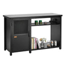 VEVOR 284 litru akvārija statīvs ar skapīti un iebūvētu barošanas paneli, tērauds un MDF, melns