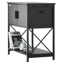 VEVOR Akvārija statīvs 110 l, tērauds un MDF, ar skapīti un elektrobloku, melns, 110 kg slodze