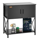 VEVOR Akvārija statīvs 110 l, tērauds un MDF, ar skapīti un elektrobloku, melns, 110 kg slodze