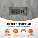 VEVOR 75 litru akvārija statīvs ar skapīti un iebūvētu barošanas paneli, tērauds un MDF, melns