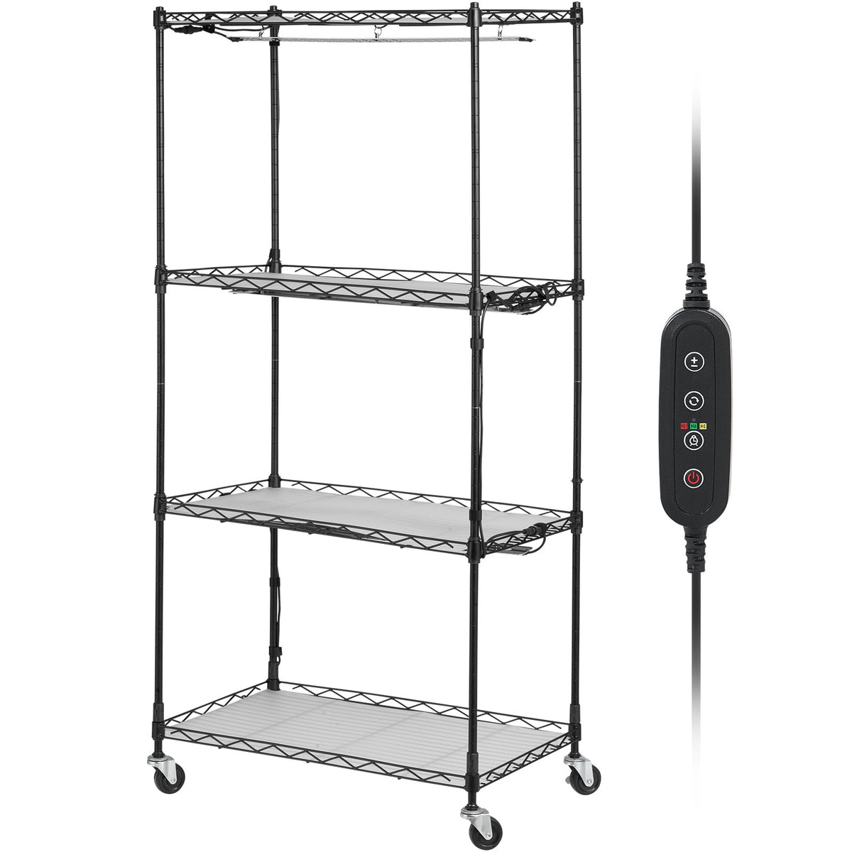 VEVOR Plant Stand with Grow Lights, 4 Tiers, 45W, 126.5 cm Height