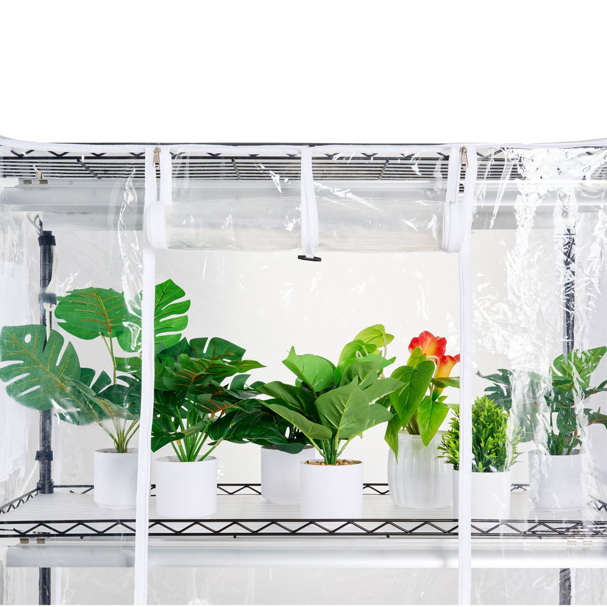 VEVOR Indoor Plant Growing Shelf with Grow Light, 4 Tiers, 180W, 150 cm