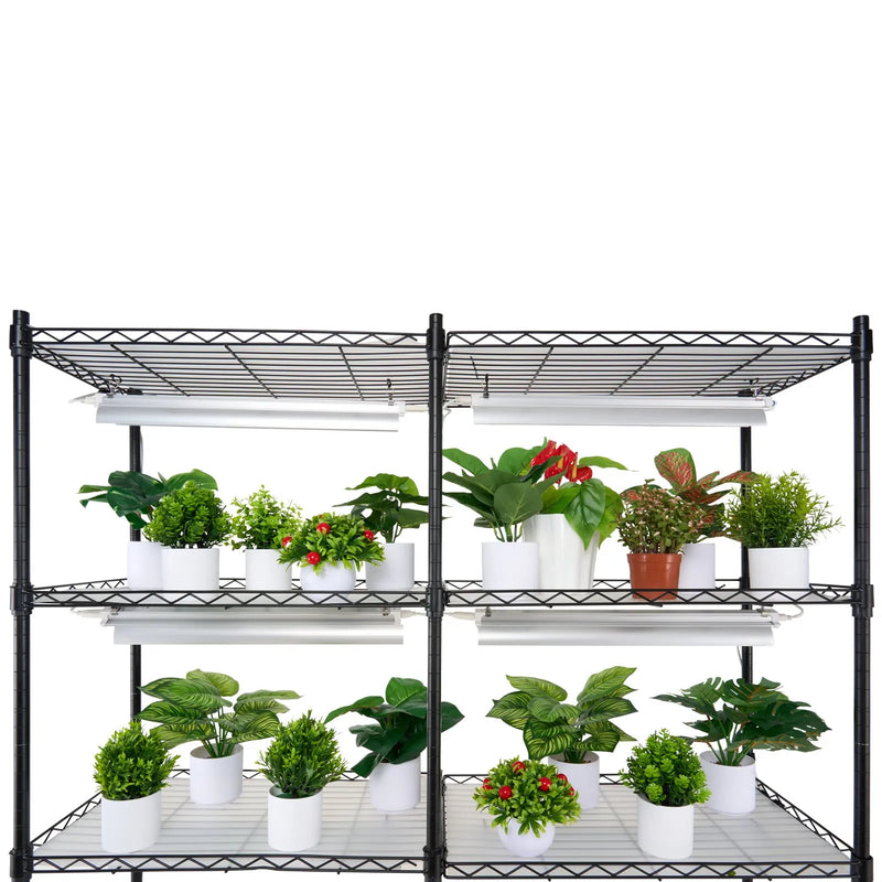 Augu statīvs ar augu lampu, 6 līmeņi, 200 W, 150 cm iekštelpu augu audzēšanas plaukts