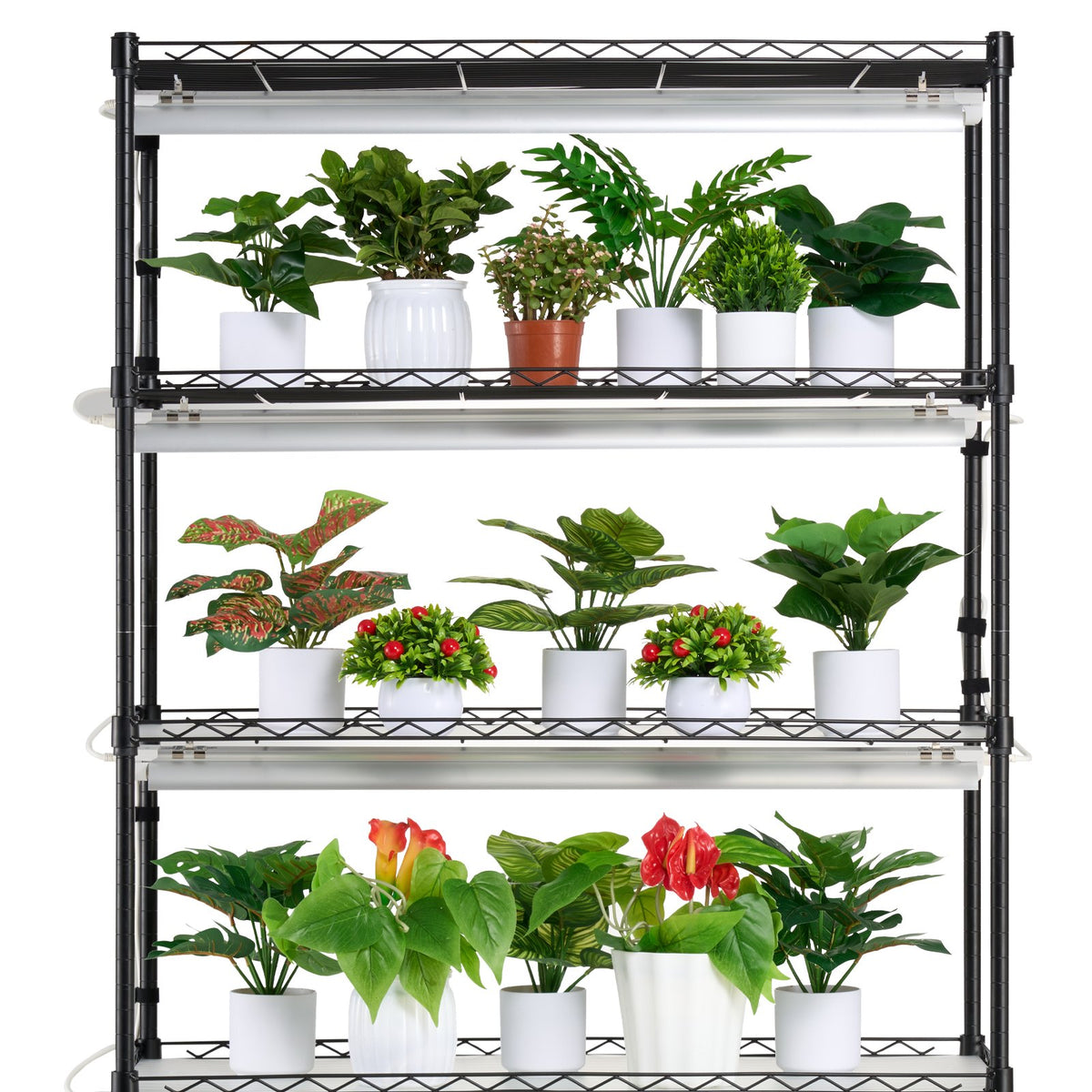 VEVOR Indoor Plant Growing Shelf with Grow Light, 6 Tiers, 180W, 180 cm