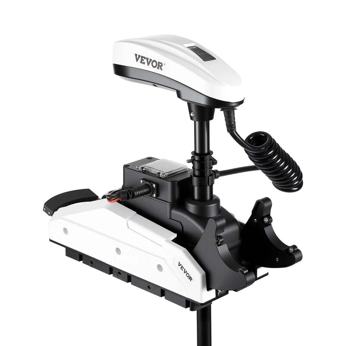 VEVOR Electric Trolling Motor for Boats, 55 lbs Thrust with GPS, 10 Speeds, Bow Mount Saltwater Use, Remote Control and LCD Battery Indicator, 914 mm Shaft Length