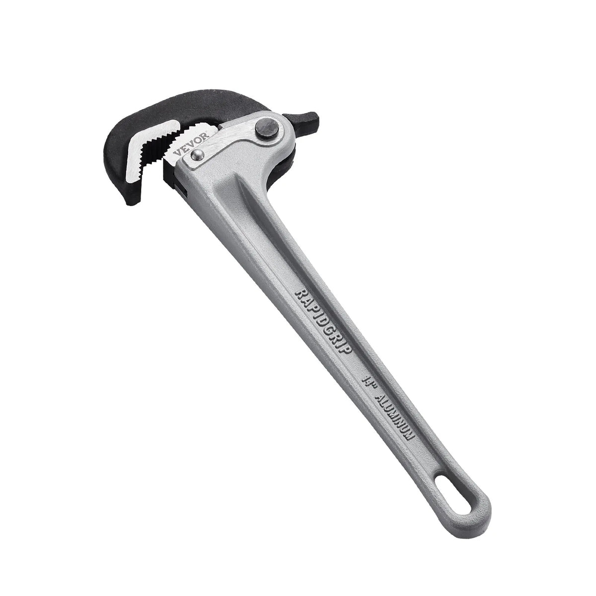 VEVOR Straight Pipe Wrench, 355 mm, Automatic Jaw Adjustment, Ergonomic Handle, Hanging Design, Suitable for Water Pipes and Auto Repair