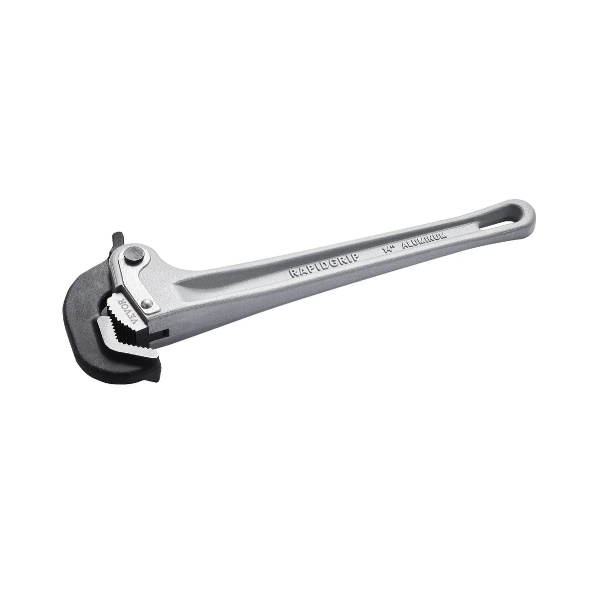 VEVOR Straight Pipe Wrench, 355 mm, Automatic Jaw Adjustment, Ergonomic Handle, Hanging Design, Suitable for Water Pipes and Auto Repair