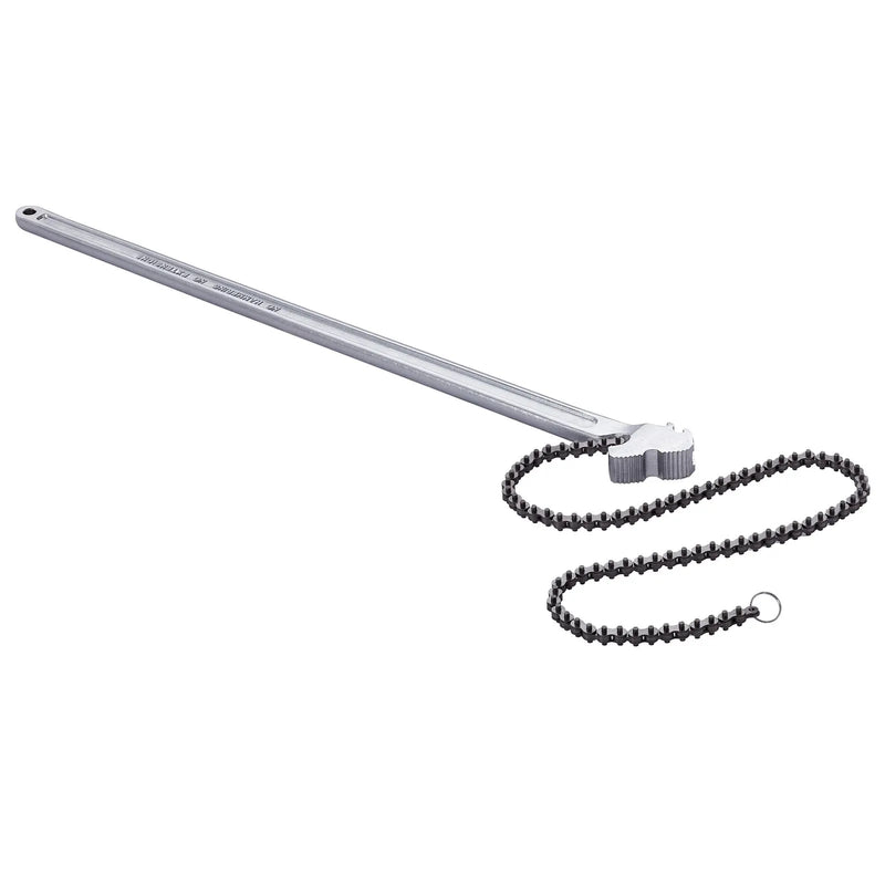 Ķēdes atslēga, 1220 mm, cauruļu diametrs līdz 340 mm, abpusēja darbība