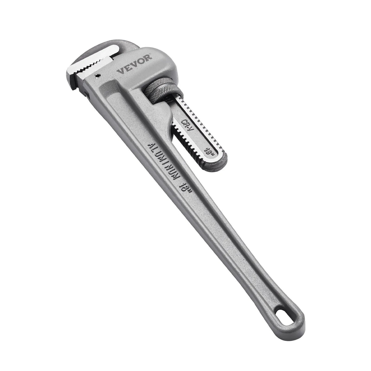 VEVOR Aluminium Straight Pipe Wrench 450 mm, Adjustable, CRV Jaws