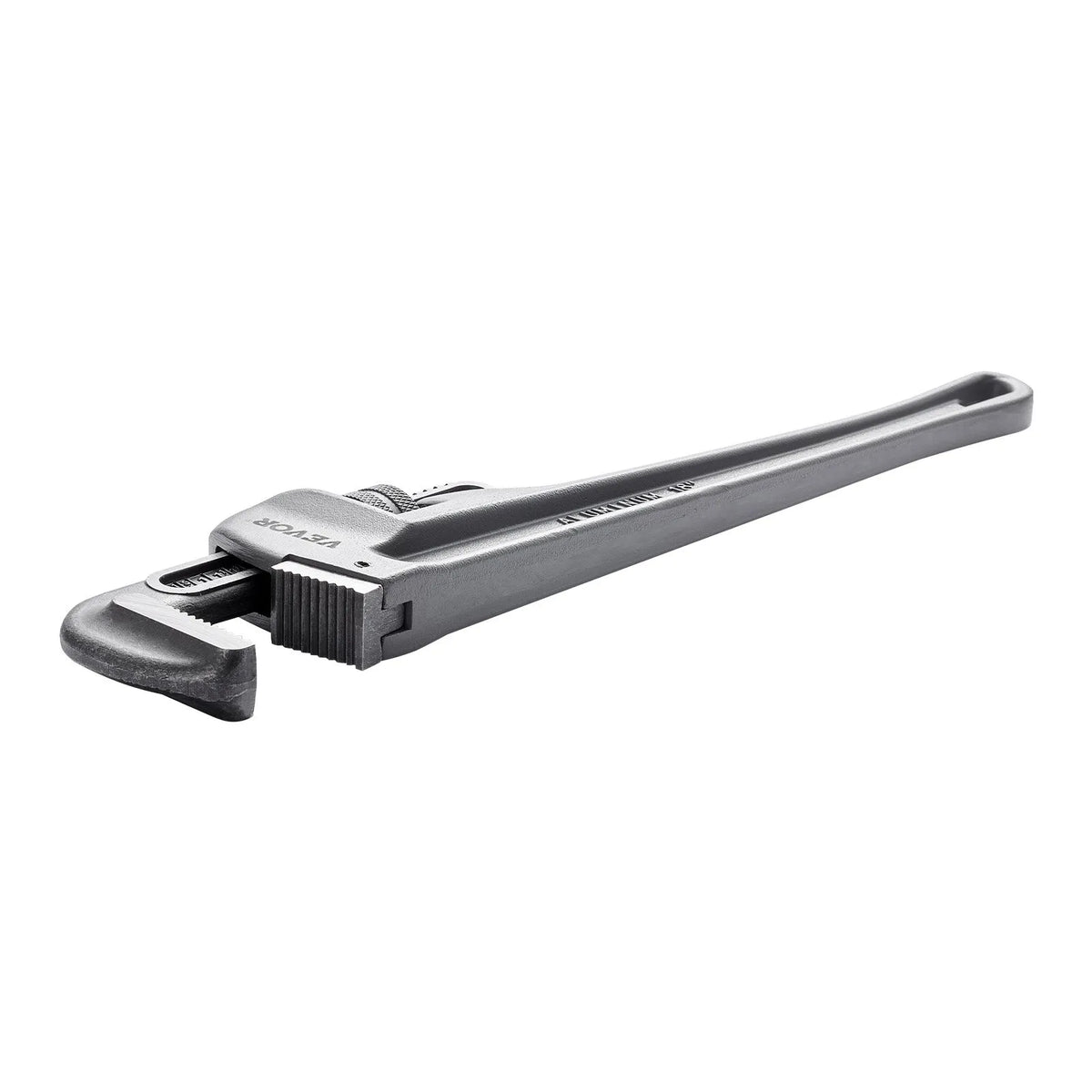 VEVOR Aluminium Straight Pipe Wrench 450 mm, Adjustable, CRV Jaws