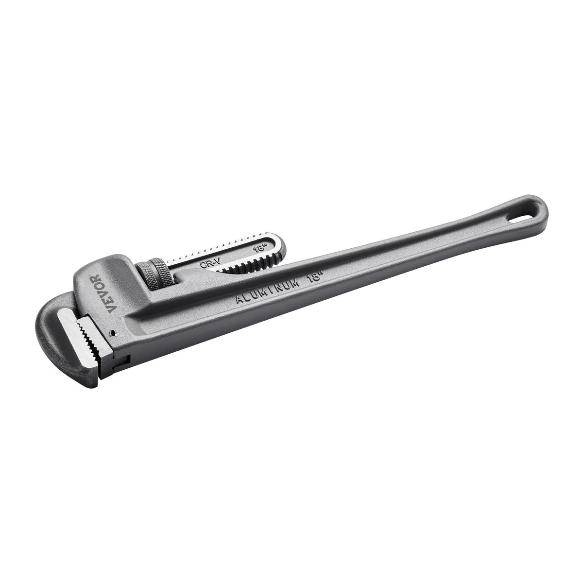 VEVOR Aluminium Straight Pipe Wrench 450 mm, Adjustable, CRV Jaws