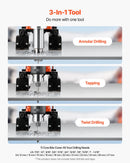 VEVOR magnētiskā urbjmašīna, 1400 W, 50 mm urbuma diametrs, 0–850 apgr./min. ātrums, reversā darbība, magnētiskā urbjmašīna ar 11 serdeņa urbjiem, elektriskā urbjmašīna rūpniecībai un mājas darbiem