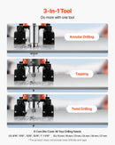 VEVOR magnētiskā urbmašīna, 1400 W, 50 mm urbuma diametrs, 0–850 apgr./min. ātrums, reversā darbība, magnētiskā urbjmašīna ar 6 serdeņa urbjiem, elektriskā urbjmašīna rūpniecībai un mājas darbiem