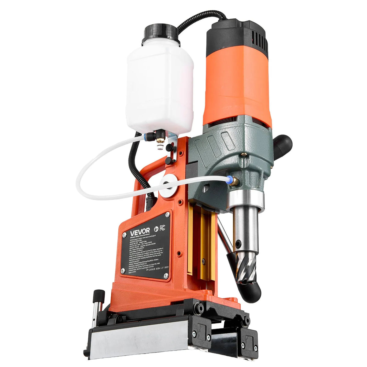 VEVOR Magnetic Drill Press, 1400 W, 50 mm Drilling Diameter, 0–850 RPM Speed, Reverse Function, Magnetic Drill with 6 Core Drills, Electric Drill for Industrial and Home Use