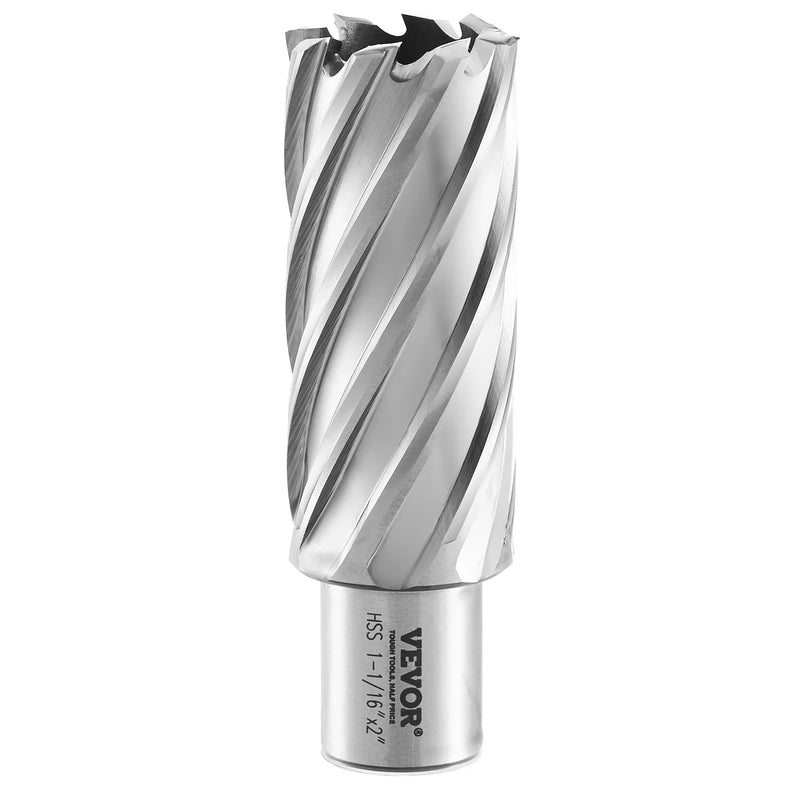 VEVOR gredzenurbju komplekts magnētiskajām urbjmašīnām, 13 gab., Weldon kāts, griešanas dziļums 51 mm, griešanas diametrs 11–27 mm, M2AL ātrgriezējtērauds, 2 pilotadatas, sešstūra atslēga un pārnēsājams koferis