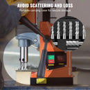 VEVOR gredzenurbju komplekts magnētiskajām urbjmašīnām, 13 gab., Weldon kāts, griešanas dziļums 51 mm, griešanas diametrs 11–27 mm, M2AL ātrgriezējtērauds, 2 pilotadatas, sešstūra atslēga un pārnēsājams koferis