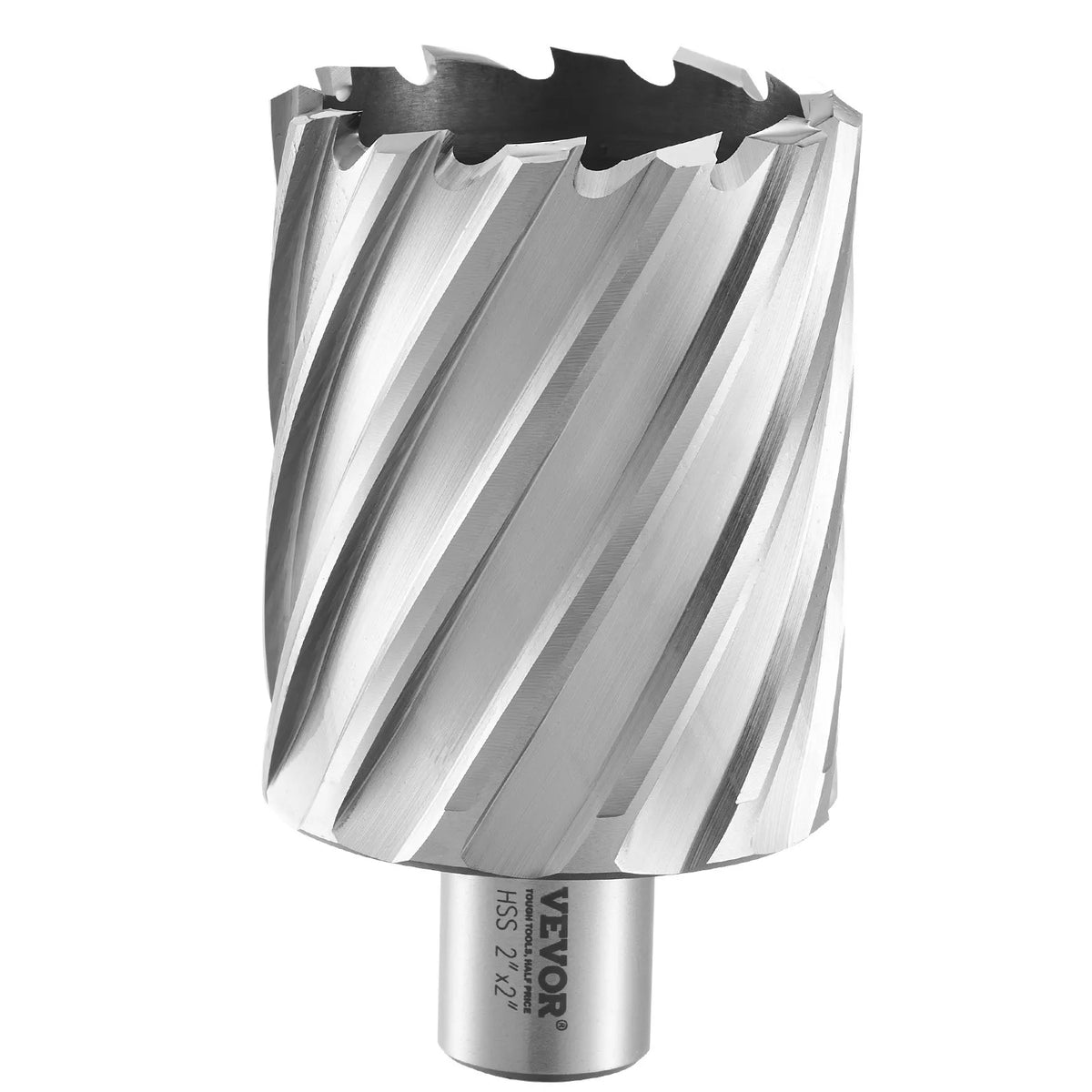 VEVOR Annular Cutter Set, 6 Pieces, Weldon Shank, Cutting Depth 50 mm, Cutting Diameter 25–50 mm, M2AL High-Speed Steel, with 2 Pilot Pins and Portable Case, for Magnetic Drills
