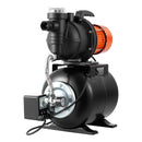 VEVOR virszemes ūdens sūknis ar spiedtvertni 1100 W, 5300 l/h, ar filtru un pretvārstu, 19 l tvertne, automātiska ūdens spiediena palielināšanas sistēma, spiediena slēdzis 1,4–2,8 bar, piemērots mājas, dārza un zāliena laistīšanai - ZEMLETES.LV