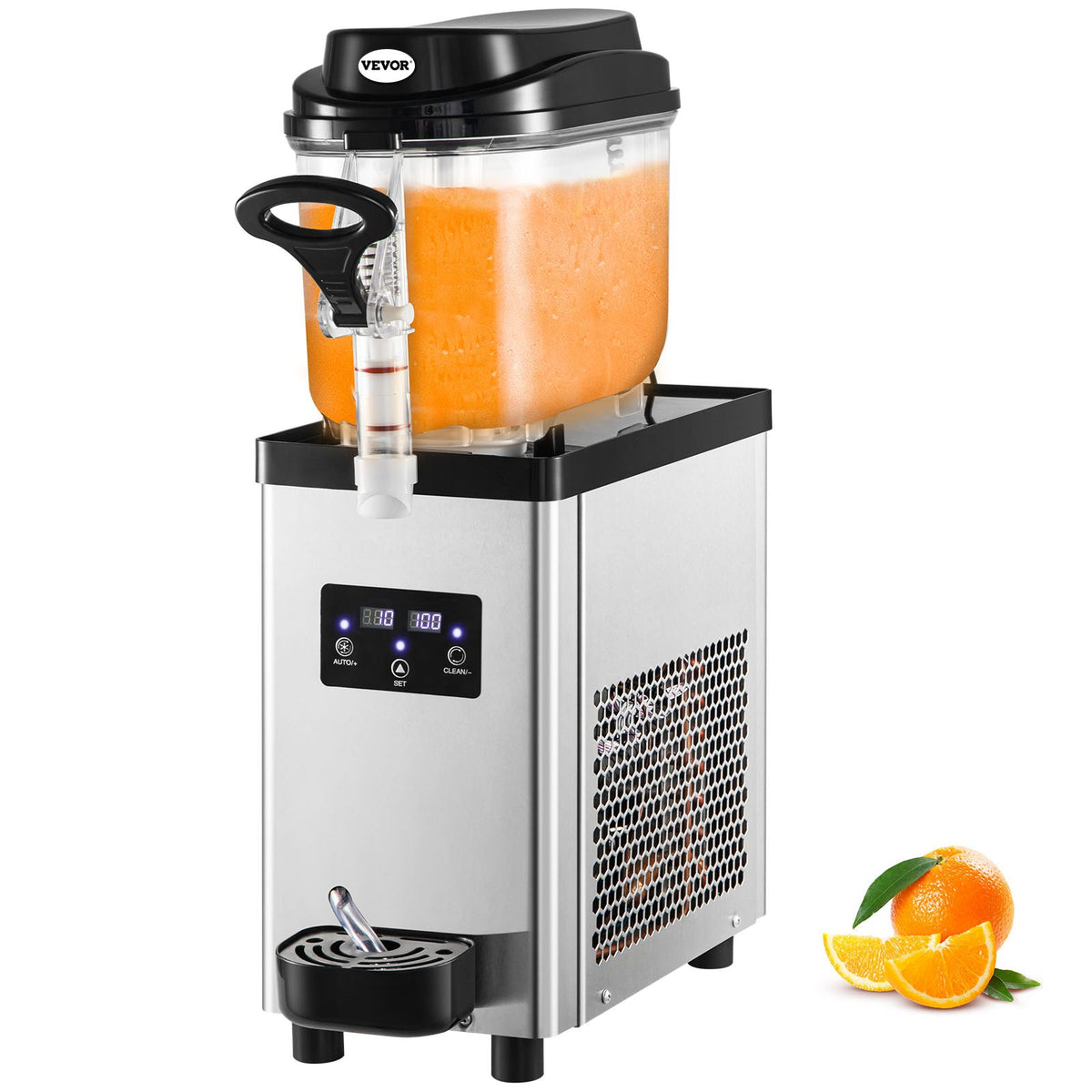VEVOR Commercial Slush Machine 6 L, 25 Cups, 705 W, Stainless Steel