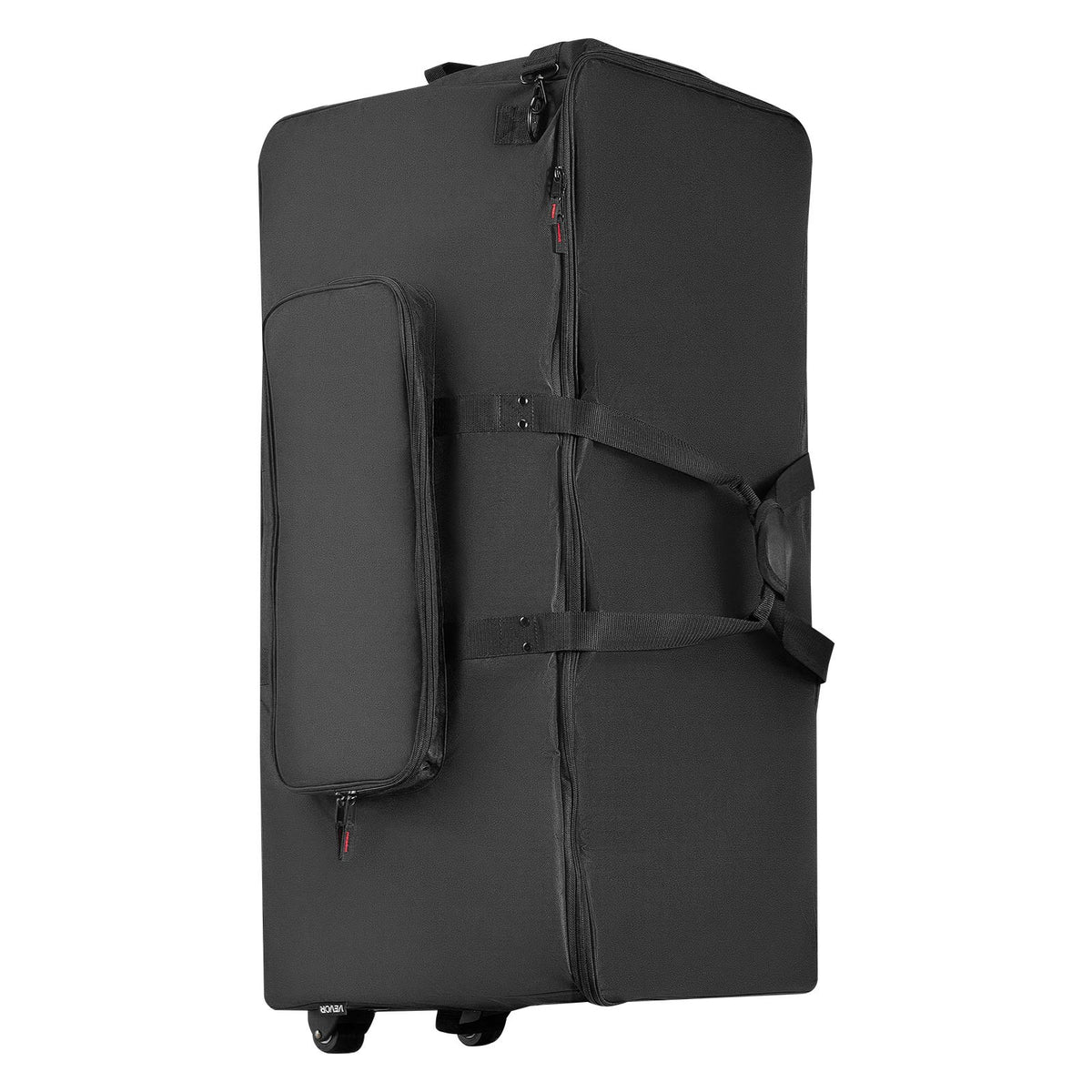 VEVOR Electronic Drum Bag with Wheels 92 × 42 × 41 cm, 600D, Padded, Removable Compartments