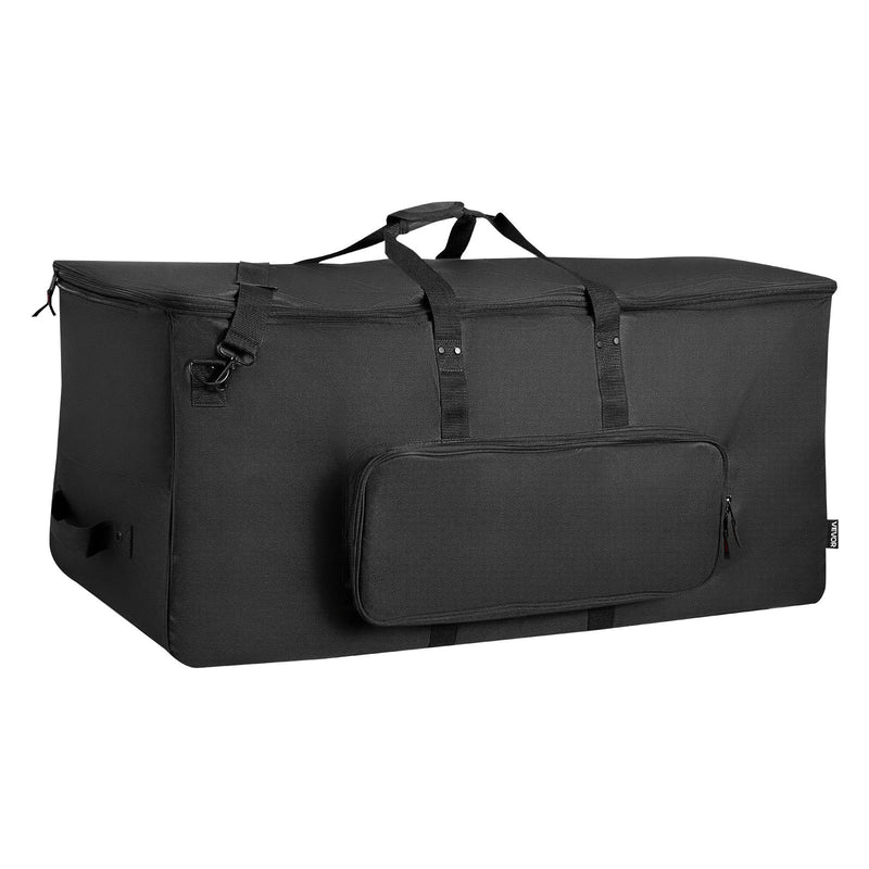 VEVOR elektronisko bungu soma ar riteņiem, 600D, polsterēta bungu soma ar 920 × 420 × 410 mm iekšējiem izmēriem, viegla transportēšanas soma ar noņemamiem nodalījumiem un vairākām kabatām, elektriskajām bungām, melna