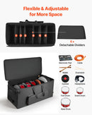 VEVOR elektronisko bungu soma ar riteņiem, 600D, polsterēta bungu soma ar 920 × 420 × 410 mm iekšējiem izmēriem, viegla transportēšanas soma ar noņemamiem nodalījumiem un vairākām kabatām, elektriskajām bungām, melna