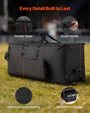 VEVOR elektronisko bungu soma ar riteņiem, 600D, polsterēta bungu soma ar 920 × 420 × 410 mm iekšējiem izmēriem, viegla transportēšanas soma ar noņemamiem nodalījumiem un vairākām kabatām, elektriskajām bungām, melna