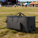 VEVOR elektronisko bungu soma ar riteņiem, 600D, polsterēta bungu soma ar 920 × 420 × 410 mm iekšējiem izmēriem, viegla transportēšanas soma ar noņemamiem nodalījumiem un vairākām kabatām, elektriskajām bungām, melna