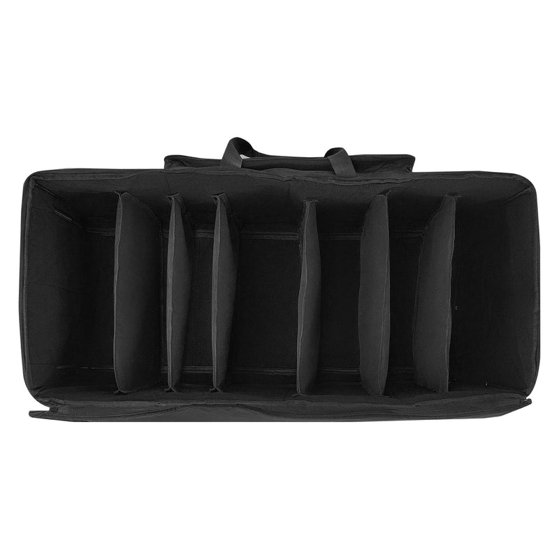 VEVOR elektronisko bungu soma ar riteņiem, 600D, polsterēta bungu soma ar 920 × 420 × 410 mm iekšējiem izmēriem, viegla transportēšanas soma ar noņemamiem nodalījumiem un vairākām kabatām, elektriskajām bungām, melna