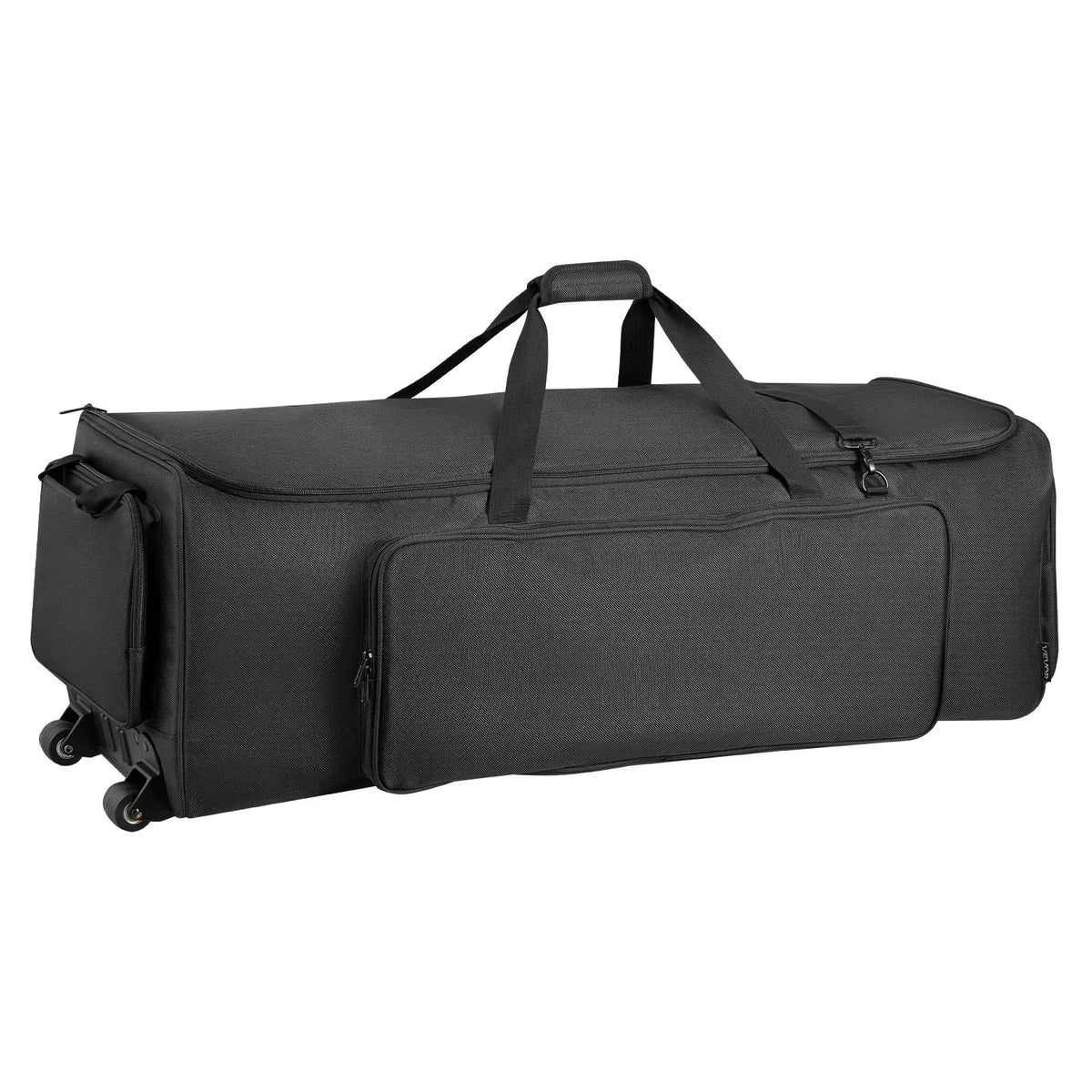 VEVOR Drum Hardware Bag with Wheels, 1680D, Multiple Pockets, Black